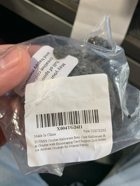 Condition photo showing New/Like New for TOYMIS Crochet Halloween Bats, Cute Halloween Bat Crochet with Encouraging Card Support Doll Incentive Animals Crochets for Friends Family