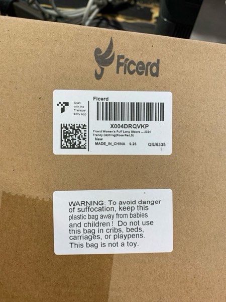 Condition photo showing New/Like New for Ficerd Women's Puff Long Sleeve Tunic Tops Pleated Crew Neck Blouses Dressy Casual Shirts 2025 Trendy Clothing Rose Red Large