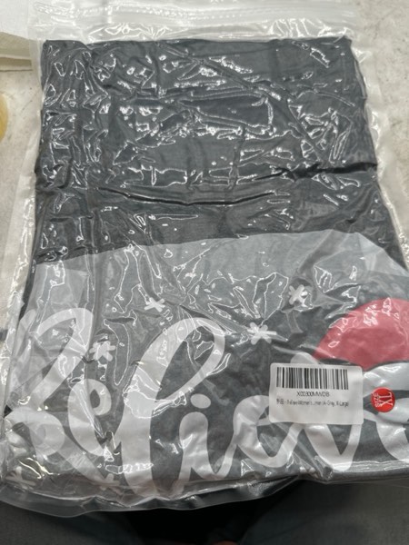 Condition photo showing New/Like New for Women Christmas Believe T-Shirt Christmas Short Sleeve Shirt Graphic Print Casual Shirts Tee Tops X-Large A-grey