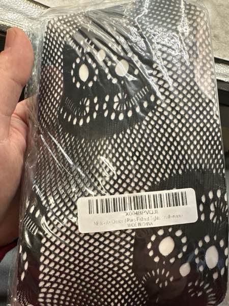 Condition photo showing New/Like New for 3 Pairs Goth Tights for Women - Black Skull Spider Fishnet Leggings Sheer Mesh Stockings Halloween Rave Costume One Size Black(halloween)