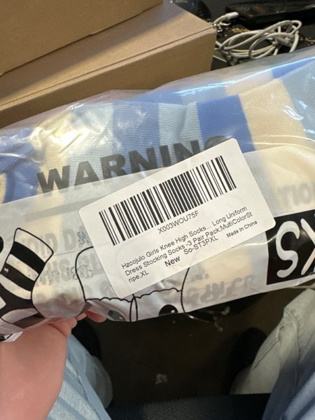 Condition photo showing New/Like New for Hzcojulo Girls Knee High Socks Kids Toddler Colorful Stripe Leg Cotton Long Uniform Dress Stocking Socks -3 Pair Pack 11-14 Years Multicolorstripe