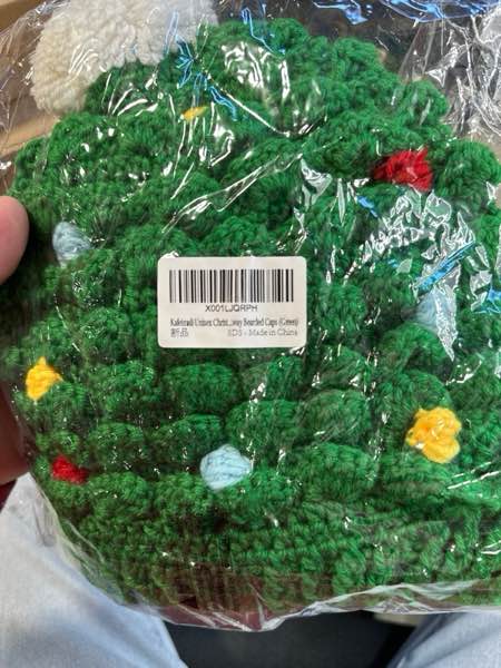 Condition photo showing New/Like New for Kafeimali Unisex Christmas Winter Knitted Crochet Beanie Santa Hat Bearded Caps