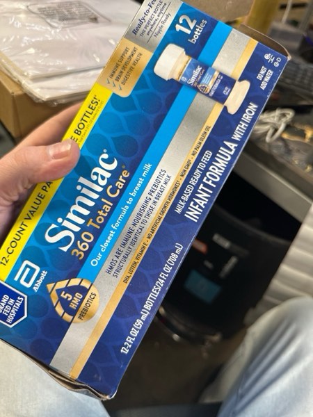 Condition photo showing New/Like New for Similac 360 Total Care Non-GMO Ready to Feed Infant Formula Bottles - 2 fl oz Each/12ct