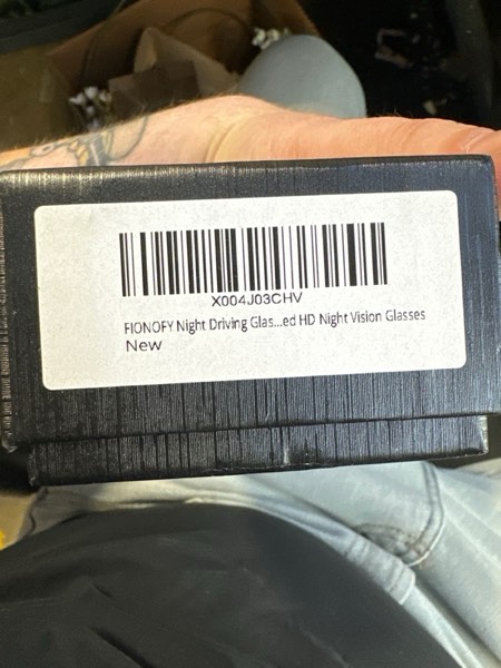 Condition photo showing New/Like New for Night Driving Glasses for Men Women Fit Over Sunglasses Anti Glare Polarized HD Night Vision Glasses F02 Glossy Black Frame/ Night Vision Lens