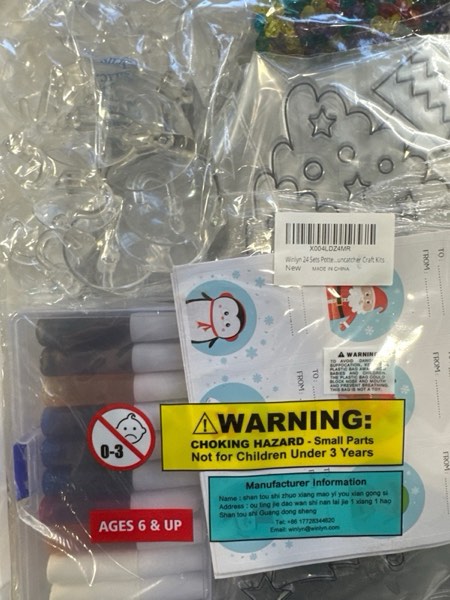 Condition photo showing New/Like New for Winlyn 24 Sets Potted Christmas Tree Suncatchers Ornaments Decorations DIY Window Paint Art Suncatchers Winter Crafts Painting Kits for Kids Classroom Activities Art Project Party Favors