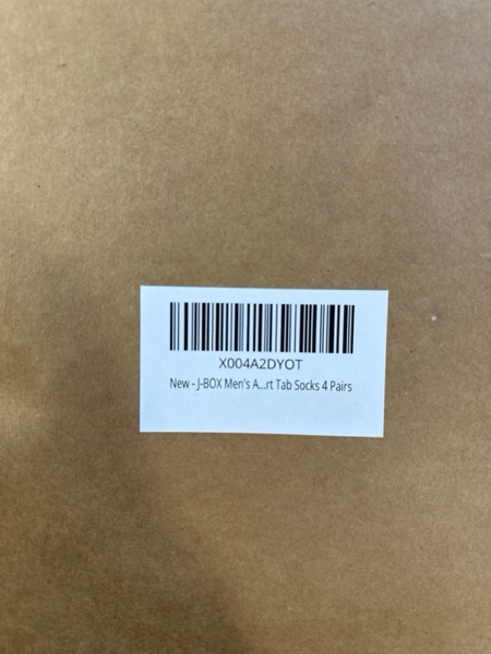 Condition photo showing New/Like New for J-BOX Men's Athletic Socks,Cotton Socks?Men's Running Ankle with Cushion,Low Cut Sport Tab Socks X-Large Light Gray
