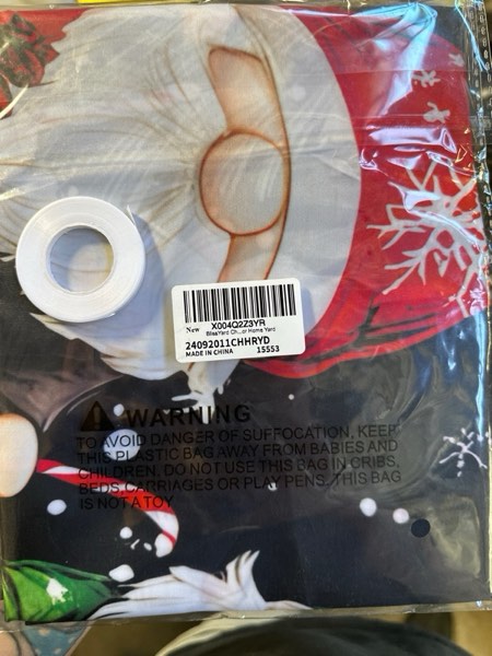 Condition photo showing New/Like New for BlissYard Christmas Porch Banner 79x18 Inches Gnome Santa Claus Holiday Decoration Christmas Tree Fireplace Wall Decor Indoor Outdoor Party Backdrop Xmas Garland Sign for Door Home Yard Red, White, Green