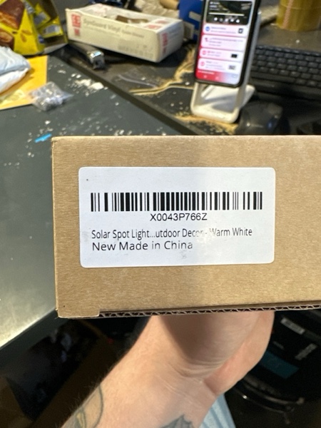 Condition photo showing New/Like New for Toodour Solar Spot Lights Outdoor, 2 Pack Solar-Light Christmas Decor: Warm White, 2 Modes, Waterproof, Powered by Sun for Yard & Garden