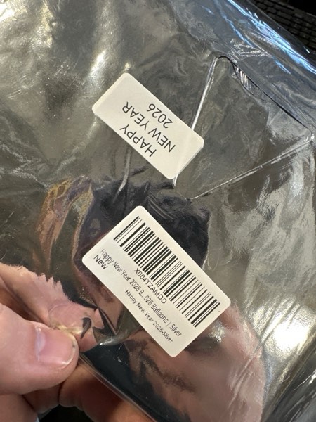 Condition photo showing New/Like New for Happy New Year 2026 Balloons Banner, 16 Inch Silver Thickened Foil Mylar Helium Balloon for 2026 New Years Party Decorations New Years Eve Party Supplies Decoracion De Año Nuevo 2026 Balloons | Silver Happy New Year 2026 Silver