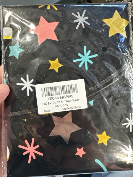 Condition photo showing New/Like New for Happy New Year Balloons Black Gold 18 Inch New Years Balloons for Happy New Year Decorations 2026 New Years Eve Party Supplies Big Star