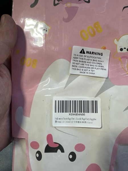 Condition photo showing New/Like New for C L cooper life Halloween Party Tote Gift Bags with Handles 12pcs Pink Halloween Ghost Skull Candy Goodies Bags for Girls Ghost Bat Pumpkin Themed Trick or Treat Party Favor Supplies 12 Count (Pack of 1)