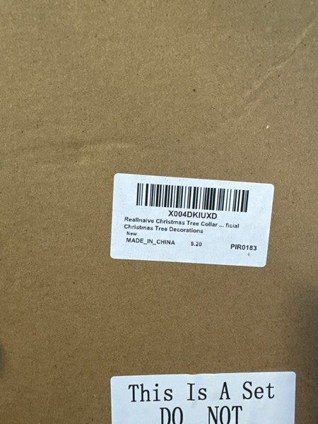 Condition photo showing New/Like New for Christmas Tree Collar 26 Inches Woven Christmas Tree Skirt 6 Pieces Handcrafted Wicker Design Christmas Tree Basket Collar for Xmas Home Rustic Holiday Decoration