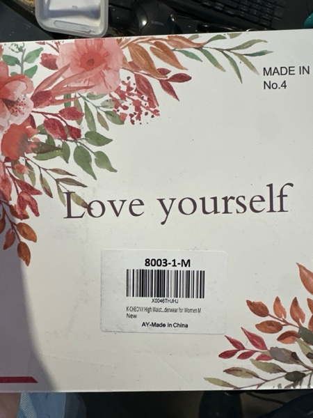 Condition photo showing New/Like New for (Medium) K-CHEONY Womens High Waisted Thongs No Show Panties Lightweight Soft Stretch High Cut Underwear 3 Pack Medium Bikini Multicolor-a-3pack