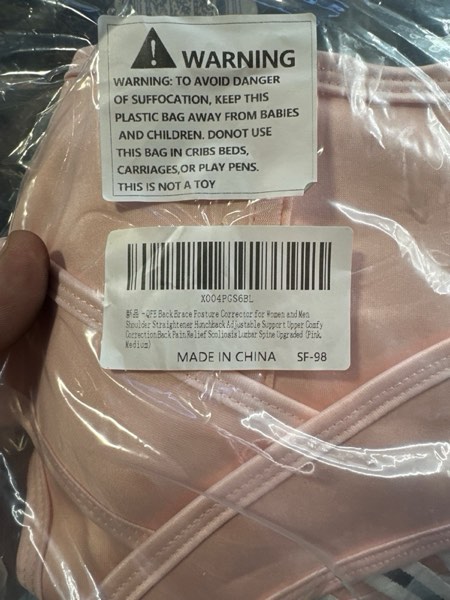 Condition photo showing New/Like New for (Medium) Back Brace Posture Corrector for Women and Men Shoulder Straightener Hunchback Adjustable Support Upper Comfy Correction Back Pain Relief Scoliosis Lumbar Spine Upgraded (Pink, Medium)