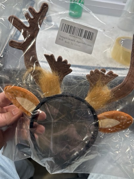Condition photo showing New/Like New for Yinxiang Jie Deer Antlers Headband, Deer Costume for Adults Teens, Reindeer Horns Ears Costume Accessories for Halloween Christmas Cosplay