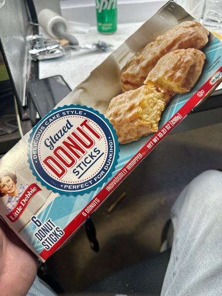Condition photo showing New/Like New for Little Debbie Donut Sticks 6 Individually Wrapped Snack Cakes, 10 OZ Box 60 Ounce (Pack of 1)