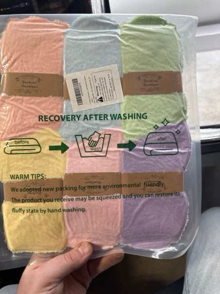 Condition photo showing New/Like New for 6 Pairs Womens Fuzzy Socks Winter Warm Soft Cozy Fluffy Microfiber House Sleeping Slipper Socks Christmas Gifts