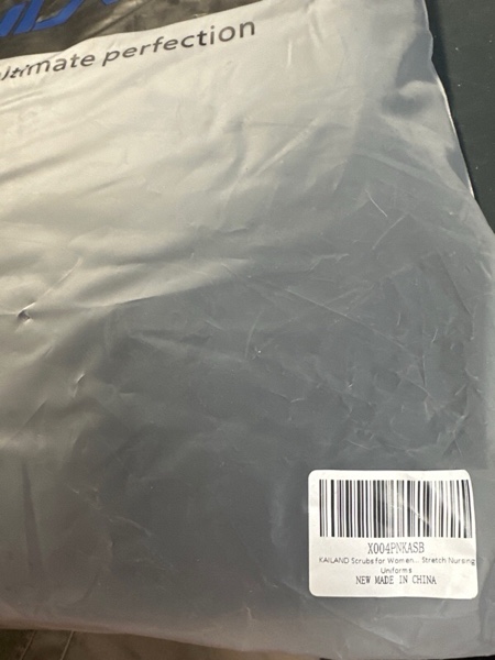 Condition photo showing New/Like New for KAILAND Scrubs for Women Set V-Neck Scrub Top & Jogger Pants with Multi Pocket Stretch Nursing Uniforms
