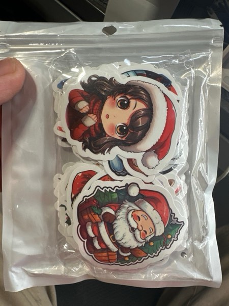 Condition photo showing New/Like New for 100 Pcs Christmas Stickers, Merry Christmas Vinyl Stickers for Kids, Funny Christmas Holiday Stickers for Water Bottles, 2026 Christmas Stickers for Gifts