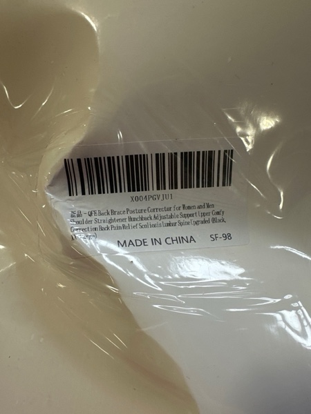 Condition photo showing New/Like New for (Black-XXL) Back Brace Posture Corrector for Women and Men Shoulder Straightener Hunchback Adjustable Support Upper Comfy Correction Back Pain Relief Scoliosis Lumbar Spine Upgraded (Black, XX-Large)