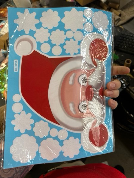 Condition photo showing New/Like New for 465 PCS 10 Sheet Double-Sided Christmas Window Clings, Christmas Snowflake Window Clings Stickers for Glass, Xmas Holiday Santa Claus Reindeer Snowflake Decals for Party White 03