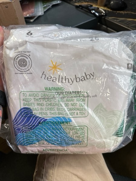 Condition photo showing New/Like New for Our Diapers | The First EWG Verified & Microbiome-Friendly Diaper | 12-Hour Leak Protection | Made with Organic Cotton & Plant-Derived Materials | Totally Chlorine Free | Size 5 (27-35 lbs) 30 Count