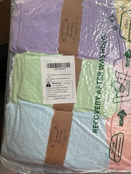 Condition photo showing New/Like New for 6 Pairs Womens Fuzzy Socks Winter Warm Soft Cozy Fluffy Microfiber House Sleeping Slipper Socks Christmas Gifts