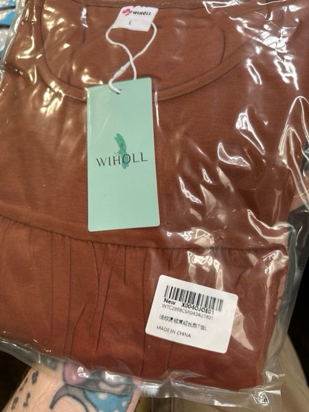 Condition photo showing New/Like New for WIHOLL Long Sleeve Shirts for Women Pleated Fall Tops Crewneck Casual Tunic Tops to Wear with Leggings Fashion Clothing