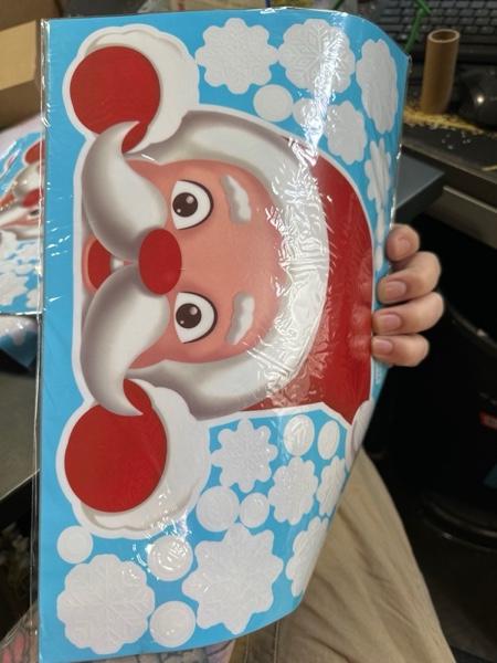 Condition photo showing New/Like New for 465 PCS 10 Sheet Double-Sided Christmas Window Clings, Christmas Snowflake Window Clings Stickers for Glass, Xmas Holiday Santa Claus Reindeer Snowflake Decals for Party White 03