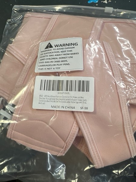 Condition photo showing New/Like New for Back Brace Posture Corrector for Women and Men Shoulder Straightener Hunchback Adjustable Support Upper Comfy Correction Back Pain Relief Scoliosis Lumbar Spine Upgraded (Pink, Medium)