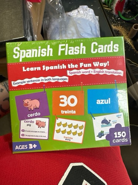 Condition photo showing New/Like New for Spanish Flash Cards Toddler Bilingual Baby Cognitive Flashcards, Alphabet, Animals, Numbers, Shapes Colors, First Words, Body Parts,Emotions,Educational Toys Kindergarten Learning Activities