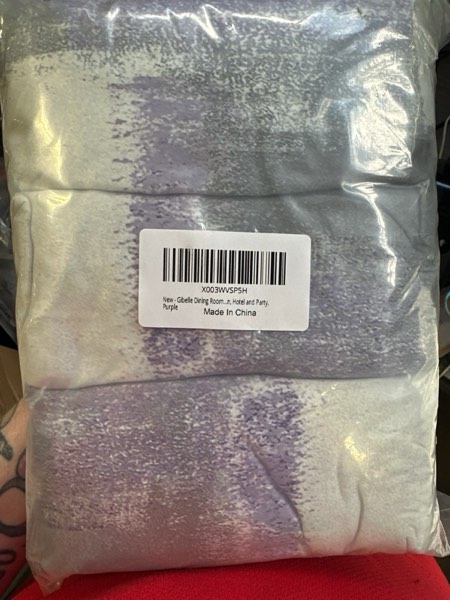 Condition photo showing New/Like New for Gibelle Dining Room Chair Covers Set of 12, Stretch Parsons Chair Slipcovers Universal Removable Washable Chair Seat Covers Protector for Dining Room, Kitchen, Hotel and Party, Purple