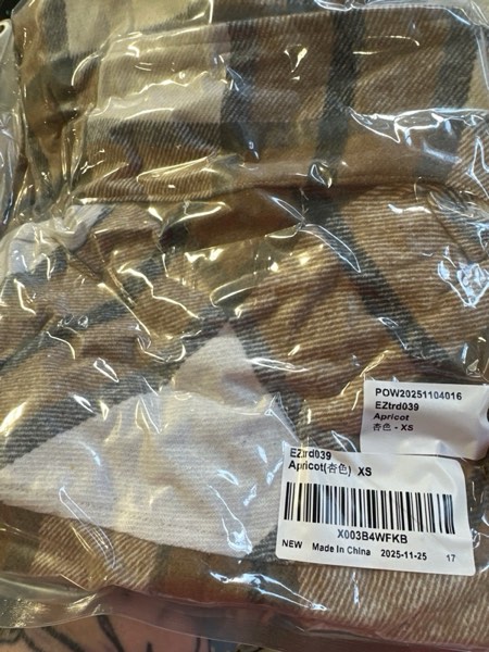 Condition photo showing New/Like New for Trendy Queen Womens Flannel Shacket Casual Jacket Plaid Button Down Long Sleeve Shirt Fall Winter Outfits X-Small Multicolor