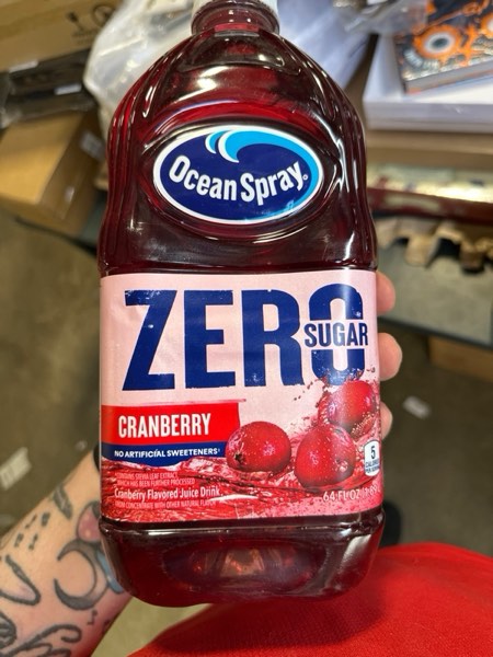Condition photo showing New/Like New for Ocean Spray® ZERO Sugar Cranberry Juice Drink, Cranberry Juice Drink Sweetened with Stevia, 64 Fl Oz Bottle