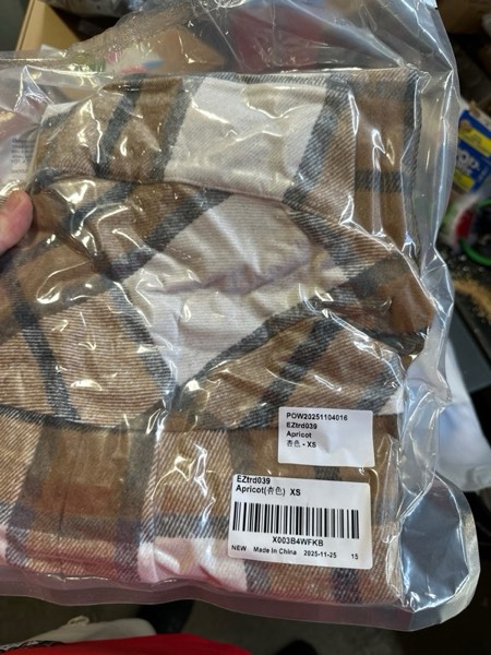 Condition photo showing New/Like New for Trendy Queen Womens Flannel Shacket Casual Jacket Plaid Button Down Long Sleeve Shirt Fall Winter Outfits X-Small Multicolor