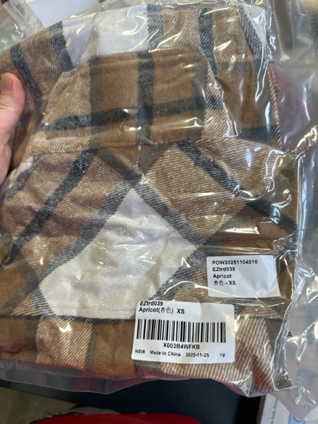 Condition photo showing New/Like New for Trendy Queen Womens Flannel Shacket Casual Jacket Plaid Button Down Long Sleeve Shirt Fall Winter Outfits X-Small Multicolor