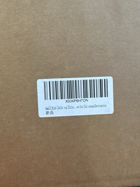 Condition photo showing New/Like New for Small Mini Christmas Tree Table top Norfolk Pine Christmas Tree with 50 LED Lights 1.5FT Whimsical Curved Shape Artificial Xmas Tree Decorated Bendable DIY for Christmas Decoration