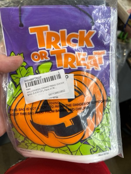 Condition photo showing New/Like New for Rhode Island Novelty Halloween Theme TCK Treat Drawstng Goody Bags 36 Units 1 Design Per Order