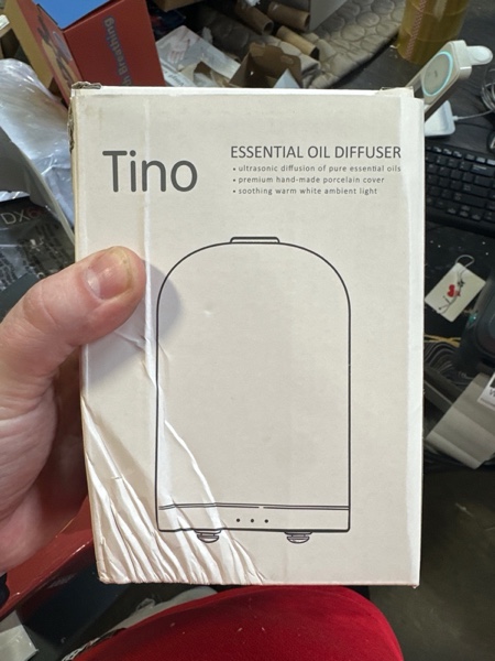 Condition photo showing New/Like New for Essential Oil Diffuser with Handmade Ceramic Cover, 110ML Aromatherapy Diffuser for Large Room, Quiet Ultrasonic Aroma Diffuser with Auto-Off, Timer, Night Light for Home, Yoga & Office Plants - Ceramic