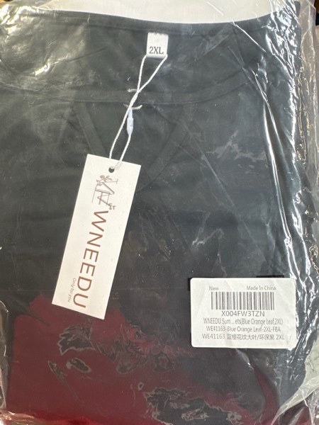 Condition photo showing New/Like New for WNEEDU Summer Dresses for Women 2025 Ruffle Sleeve Casual Sundress Swing Elastic Waist Dress with Pocket (2XL)