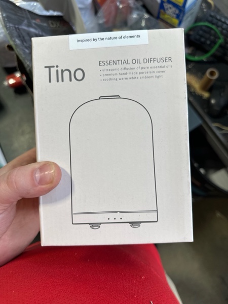 Condition photo showing New/Like New for Essential Oil Diffuser with Handmade Ceramic Cover, 110ML Aromatherapy Diffuser for Large Room, Quiet Ultrasonic Aroma Diffuser with Auto-Off, Timer, Night Light for Home, Yoga & Office Plants - Ceramic