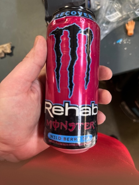 Condition photo showing New/Like New for Monster Energy Rehab Energy Drink Wild Berry Tea - 15.5 fl oz