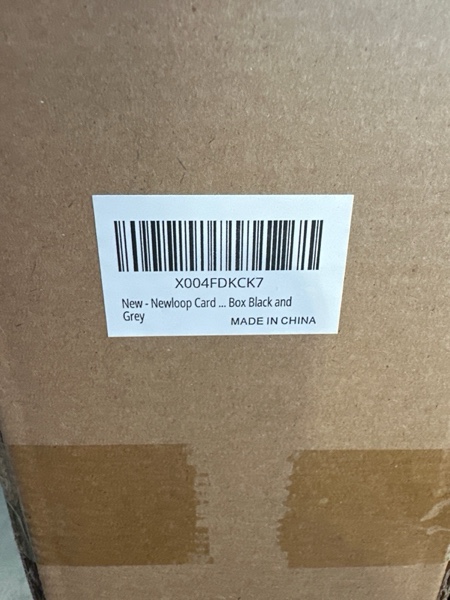 Condition photo showing New/Like New for Trading Card Storage Box - 2400+ Card Deck Case for Magic the Gathering PKM YuGiOh Sports Cards, Leather MTG PTCG Commander Deck with 12 PVC Dividers 4 Supporters, Black and Gray Gray Normal