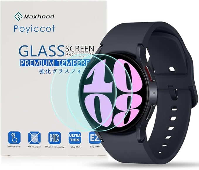 Poyiccot Compatible for Galaxy Watch 5 40mm Screen Protector & Galaxy Watch 6 40mm Screen Protector,