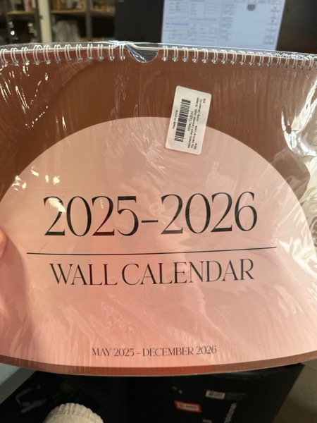 Condition photo showing New/Like New for Aesthetic Wall Calendar 2025, 20 Monthly Horizontal Calendar May 2025 to December 2026, 14" x 11" Modern Wall Hanging Calendar for School, Home, Office for Monthly Organizing & Planning (Brown)