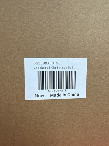 Condition photo showing New/Like New for WDS WONDROUS Christmas Ball Ornaments Red - 8 PCS Striped Glass Christmas Ornaments Set, Vintage Rustic Xmas Balls for Tree Neutral Home Party Holiday Farmhouse Red and Clear Set of 8