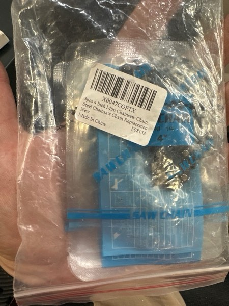 Condition photo showing New/Like New for NQEUEPN 3pcs 4 Inch Mini Chain Saw Chain, Small Steel Chain Saw Chain Replacement Saw Chain Blade Ch