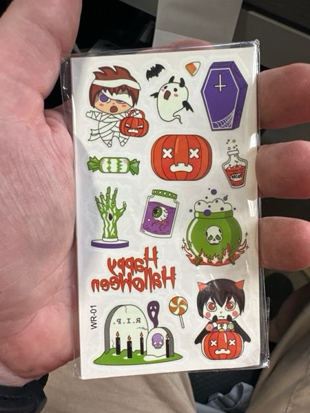 Condition photo showing New/Like New for Halloween Temporary Tattoos, 10 Sheets Glow in the Dark Tattoo Luminous Cartoon Tattoos Ghost Monste