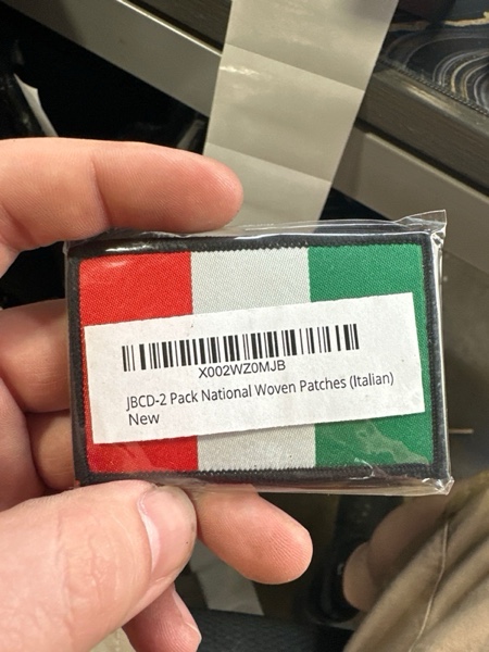 Condition photo showing New/Like New for JBCD 2 Pack Italy Flag Patch Italian Flags Tactical Patch Pride Flag Patches for Clothes Hat Patch Team Military Patch