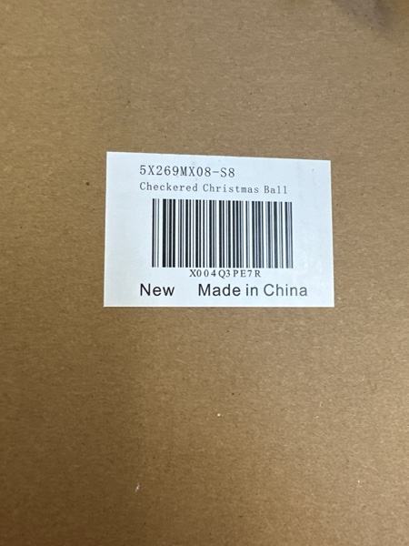 Condition photo showing New/Like New for WDS WONDROUS Christmas Ball Ornaments Red - 8 PCS Striped Glass Christmas Ornaments Set, Vintage Rustic Xmas Balls for Tree Neutral Home Party Holiday Farmhouse Red and Clear Set of 8